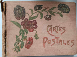 Album Pour Cartes Postales - Couverture Tissus Décorée De Fleurs - Dim:39/28/3cm - Albums, Binders & Pages