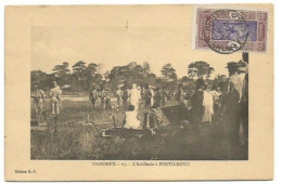 AOF Dahomey France Era - Artillerie A Porto Novo - B/w Pcard 3jan1922 Avec C.5 Serie Coloniale - Dahome
