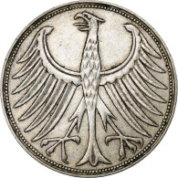 République Fédérale Allemande, 5 Mark, 1956, Stuttgart, Argent, TTB+ - 5 Mark