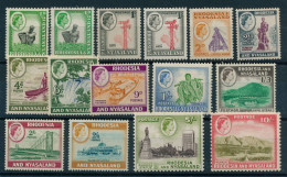 BF0748 / RHODESIA & NYASALAND  - 1959  ,  Landesansichten   -   Michel 19-22 , 23-32  ** / MNH - Rhodesia & Nyasaland (1954-1963)