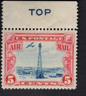 200338996 1928 (XX) SCOTT C11 POSTFRIS MINT NEVER HINGED - BEACON ON ROCKY MOUNTAINS + LABEL TOP IN BLAUW - 1b. 1918-1940 Ongebruikt