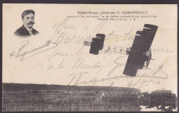 CPA Aviation Signature Autographe Avion Aviateur Vergnieault Non Circulé - Aviateurs & Astronautes