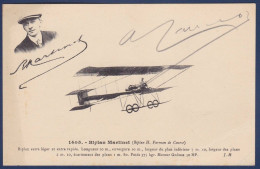 CPA Aviation Autographe Signature De Martinet Pilote Aviateur - Vliegeniers & Astronauten