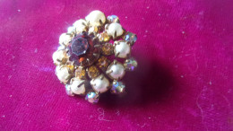 ANCIENNE BROCHE BRILLANT  PERLE ... - Broches