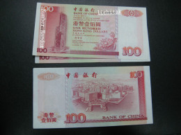 Hong Kong 1994- 2000 Bank OF China $100 Banknote Used €17/pc Number Random - Hong Kong