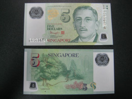 SINGAPORE $5 DOLLARS POLYMER Banknote Garden City UNC - Singapur