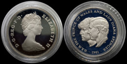 Great Britain 25 New Pence. 1981 (Silver. Coin KM#925a. Proof) Wedding Of Charles And Diana - 25 New Pence