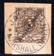 Marshall Inseln 7, 3 Pf. Auf Sauberem Briefstück M. Stempel Jaluit - Marshall