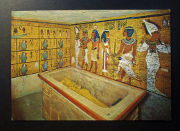 Egypt  - Luxor -  King's Valley - Mummy Of Tut Ankh Amun In The Golden Coffin - Used With Stamp 1978 PYRAMID SAKHARA - Louxor