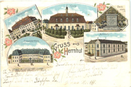 Gruss Aus Herrnhut In Sachsen - Litho - Herrnhut