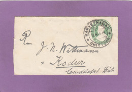 ENTIER POSTAL DE KARVETNAGAR,CHITOOR POUR KODUR,2 CACHETS AU VERSO. - 1911-35  George V