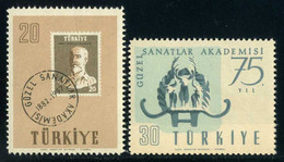 Türkiye 1957 Mi 1522-1523 MNH Academy Of Art, 75th Year - Neufs