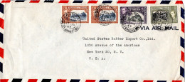L77260 - Trinidad & Tobago - 1947 - 24c KGVI MiF A LpBf PORT OF SPAIN -> New York, NY (USA) - Trinité & Tobago (...-1961)