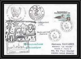 1420 Marion Dufresne Md 37 Signé Signed 22/7/1983 TAAF Antarctic Terres Australes Lettre (cover) - Antarktis-Expeditionen