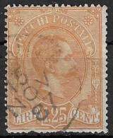 PACCHI POSTALI - 1884 - UMBERTO - LIRE 1,25 - USATO (YVERT CP 5 - MICHEL PS 5 - SS PP 5) - Paketmarken