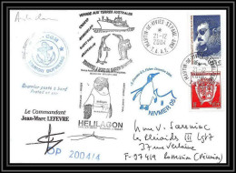 2481 ANTARCTIC Terres Australes TAAF Lettre Cover Dufresne 2 Signé Signed OP 2004/4 N°391 21/12/2004 Helilagon - Helikopters