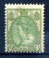 1908-21 OLANDA N.81 MNH ** Effigie Di Regina Guglielmina, 60c. Oliva E Verde - Unused Stamps