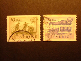 90 SUECIA SUEDE 1956 / FEROCARRILES / YVERT 411 / 12 FU Incomplet - Gebraucht