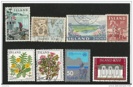 Iceland  - 8 Different Stamps - USED. ( Flowers, Horse ) ( OL 28/03/2013 ) - Collections, Lots & Series