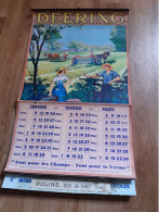 Calendrier Publicitaire Deering Machines Agricoles - Annee 1930 - Poline Bezu La Foret 27 - Grand Format : 1921-40