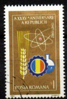 ROUMANIE   -   1982.   Y&T N° 3416 Oblitéré.  Atome, Blé, Agriculture, Science. - Used Stamps