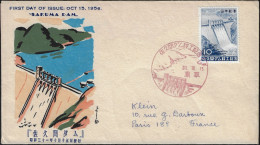 Japon 1956 Y&T 583 Sur FDC. Barrage Hydroélectrique De Sakuma - Eau