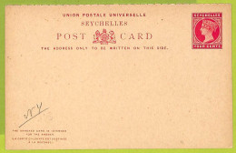 39908 - SEYCHELLES - Postal History -  STATIONERY CARD Double H & G  # 4 - Seychelles (...-1976)