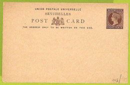 39909 - SEYCHELLES - Postal History -  STATIONERY CARD  - H & G  # 3 - Seychelles (...-1976)