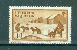 ST-PIERRE-ET-MIQUELON - N°171* MH Trace De Charnière SCAN DU VERSO. Attelage. - Unused Stamps