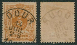 émission 1869 - N°28 Obl Simple Cercle "Dour" // (AD) - 1869-1888 Lying Lion