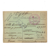 !!! FRANCE, POSTE MILITAIRE POUR L'ALLEMAGNE AVEC FRANCHISE POUR PRISONNIER AU STALAG 1940, CACHET CROIX ROUGE - Croix Rouge