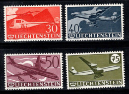 Liechtenstein 1960 Mi. 391-394 Neuf * MH 100% Aéronef Poste Aérienne - Posta Aerea