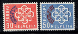 Suisse 1959 Mi. 681-682 Neuf * MH 100% Europe Surimprimé - Nuevos