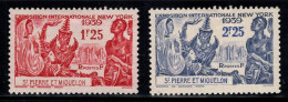 Saint-Pierre-et-Miquelon 1939 Yv. 189-190 Neuf * MH 100% Exposition, New York - Neufs