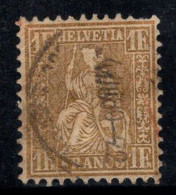 Suisse 1862 Mi. 28 Oblitéré 100% Helvétie Assise, 1 Fr - Oblitérés