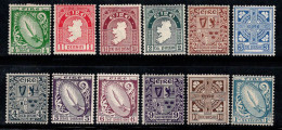 Irlande 1922 Mi. 40A-51A Neuf * MH 80% Symboles - Unused Stamps