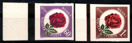 Hongrie 1959 Mi. 1581-82 B Neuf ** 40% La Rose,60 F, 1 Ft - Unused Stamps