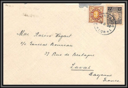 11153 Affranchissement 1838 Pour Laval Mayenne Krag Lettre Cover Suède Sverige Sweden  - Lettres & Documents