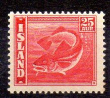 Islandia Sello Nº Michel 216A ** PECES (FISH) - Unused Stamps