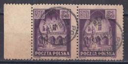 Pologne - République 1944 - 1960   Y & T N °  445  Paire Oblitérée  Bdf - Gebraucht