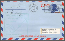 12538 Pan American Los Angeles Darwin Autralia 25/10/1967 Premier Vol First Direct Service Flight Airmail Entier Station - 3c. 1961-... Briefe U. Dokumente