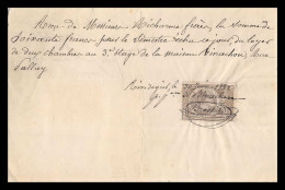 12942 10c Rive De Gier Loire 1882 Quittance Timbre Fiscal Fiscaux Sur Document France - Lettres & Documents