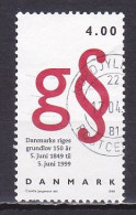 Denmark, 1999, Constitution 150th Anniv, 4.00kr, USED - Oblitérés