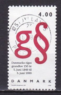 Denmark, 1999, Constitution 150th Anniv, 4.00kr, USED - Used Stamps