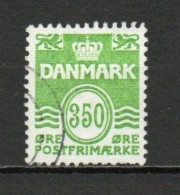 Denmark, 1992, Numeral & Wave Lines, 350ø, USED - Usati