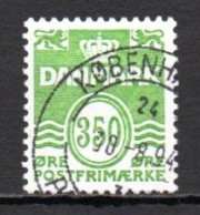 Denmark, 1992, Numeral & Wave Lines, 350ø, USED - Oblitérés