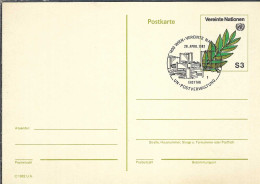 NATIONS UNIES Vienne Ca.1982: CP Entier De 3S Obl. PJ - Covers & Documents