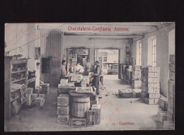 Bruxelles - Chocolaterie-Confiserie Antoine - Expédition - Postkaart - Straßenhandel Und Kleingewerbe