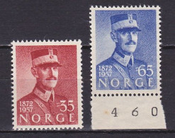 Norway, 1957, King Haakon VII, Set, UNUSED NO GUM - Unused Stamps