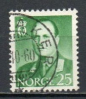Norway, 1958, King Olav V, 25ö/Green, USED - Used Stamps